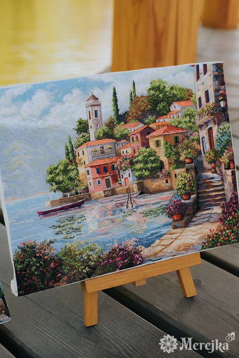 Merejka Coastal Gardens borduurpakket 31x40cm ecru