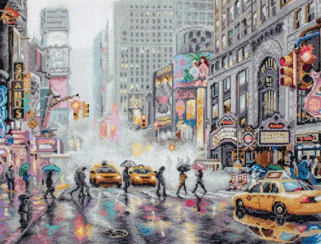 Leti Stitch L8012 New York Cities borduurpakket 40x30 cm