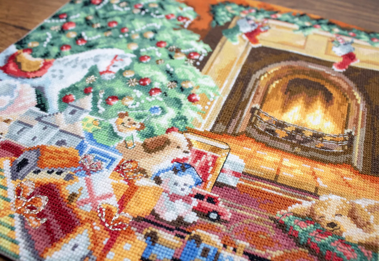 Leti Stitch L8009 Cozy Christmas borduurpakket 27x27 cm kerst