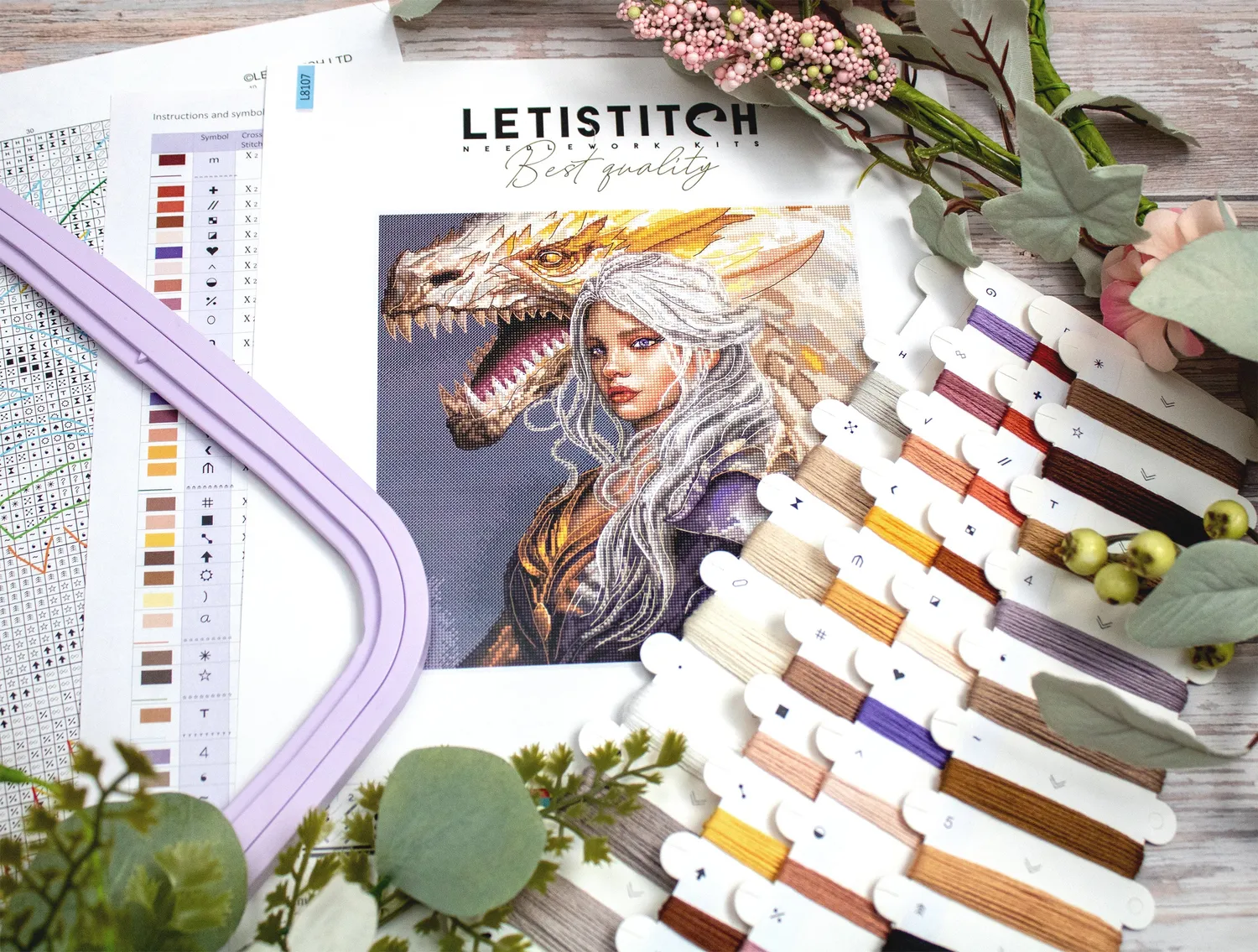 Leti Stitch L8107 The Bond borduurpakket 25x25 fantasy