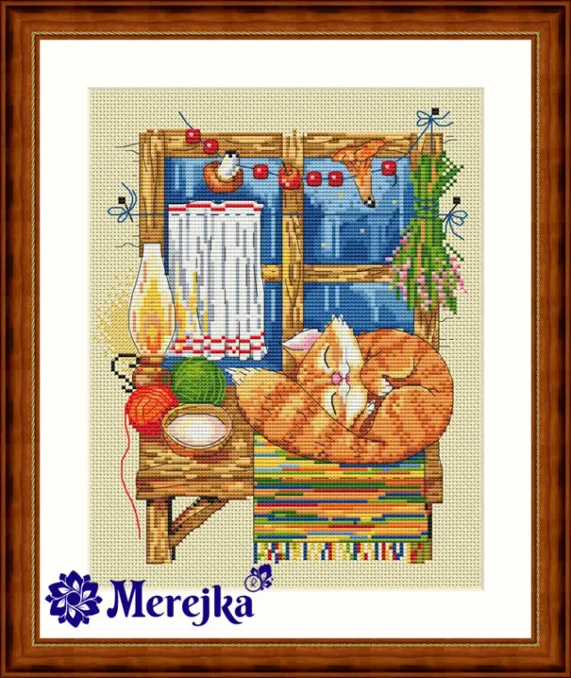 Merejka Cat borduurpakket 20x25