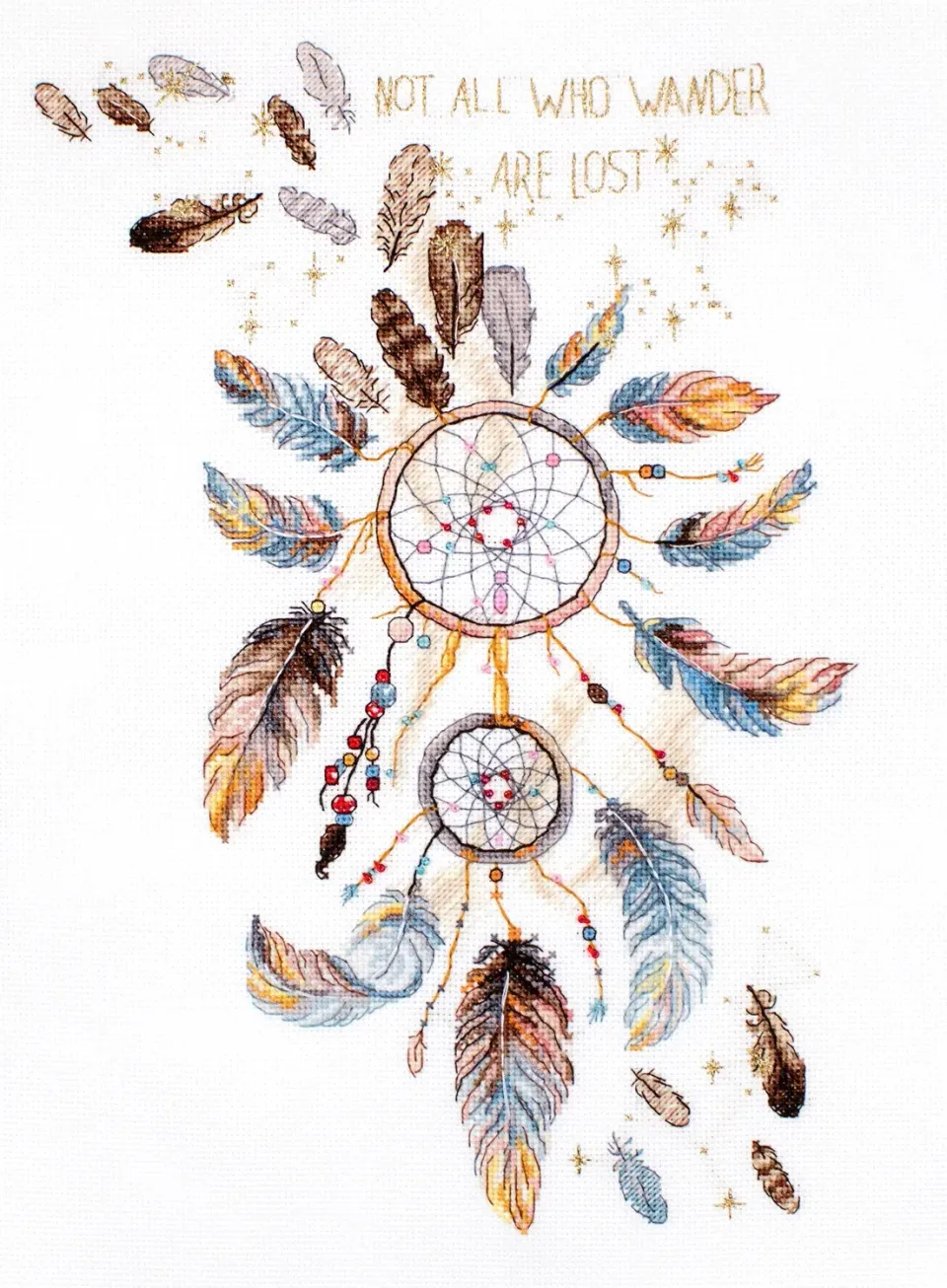 Leti Stitch 984 Never Stop Dreaming borduurpakket 32x23cm Aida
