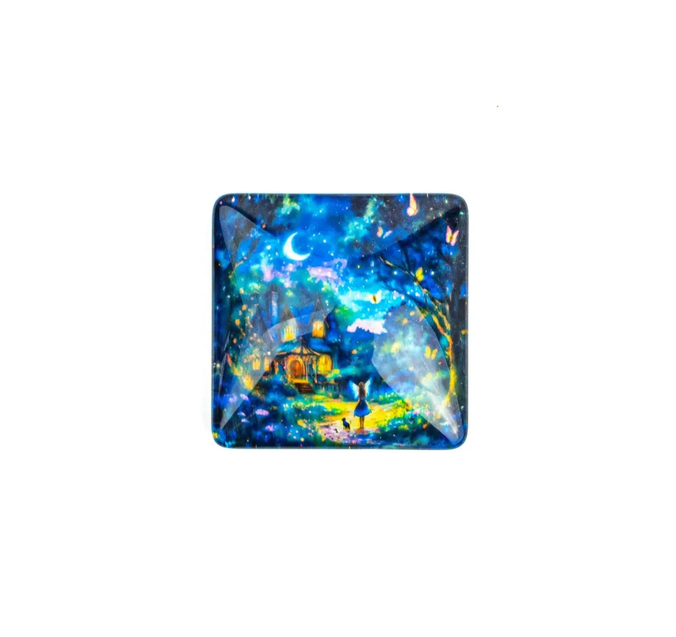Leti Stitch Luna's Garden magneet 5x5 cm bloemen