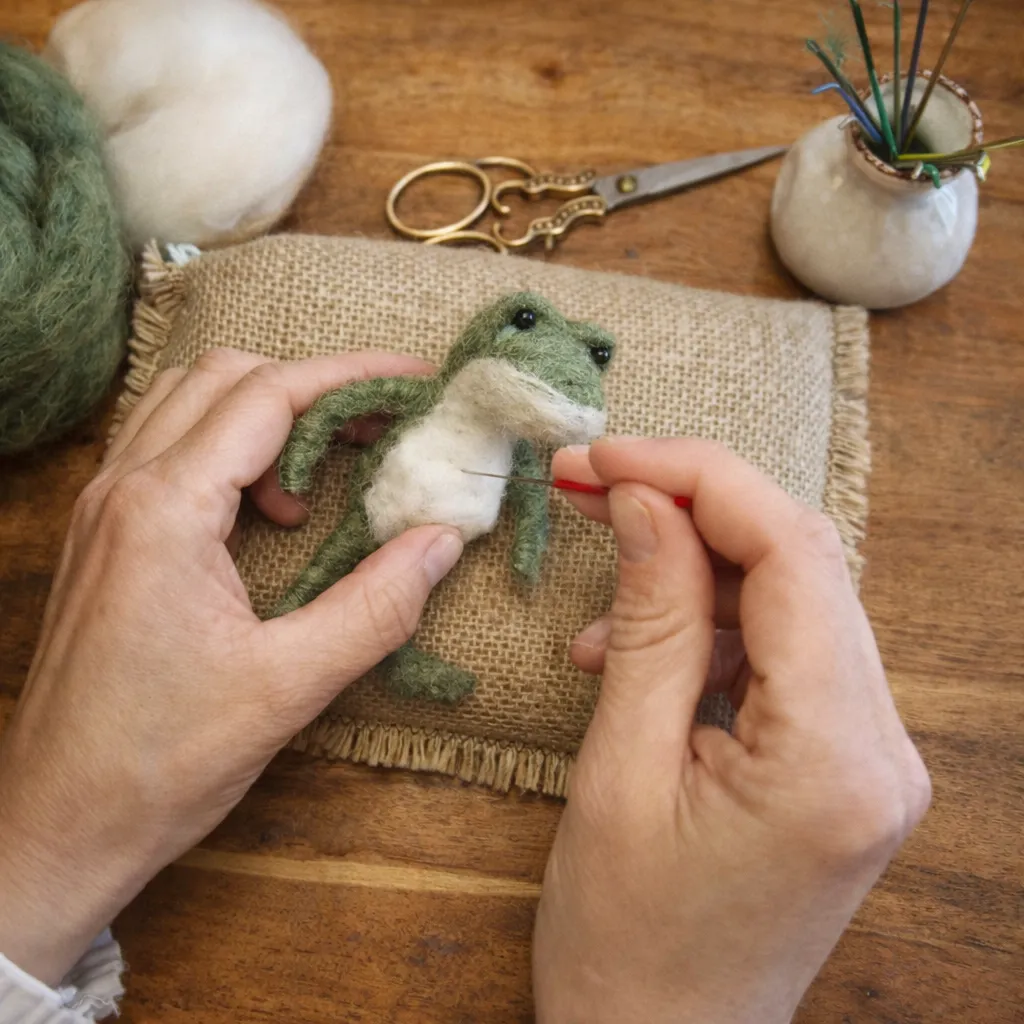 The Wool Family boek + materialenpakket naaldvilten beginners