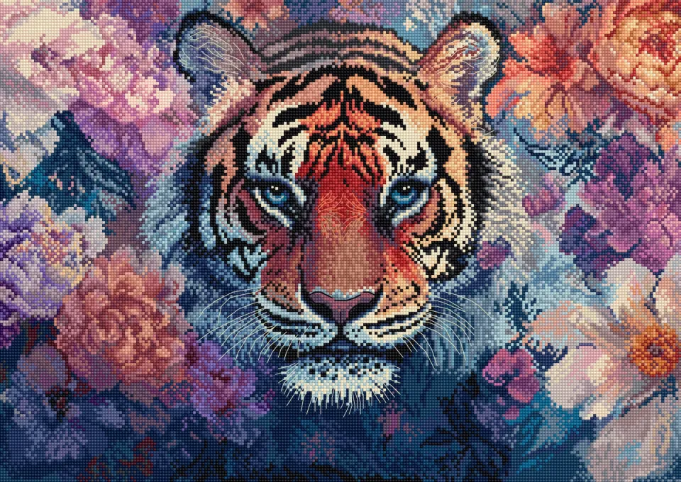 Leti Stitch L9957 Eyes of the Wild borduurpakket 38x27
