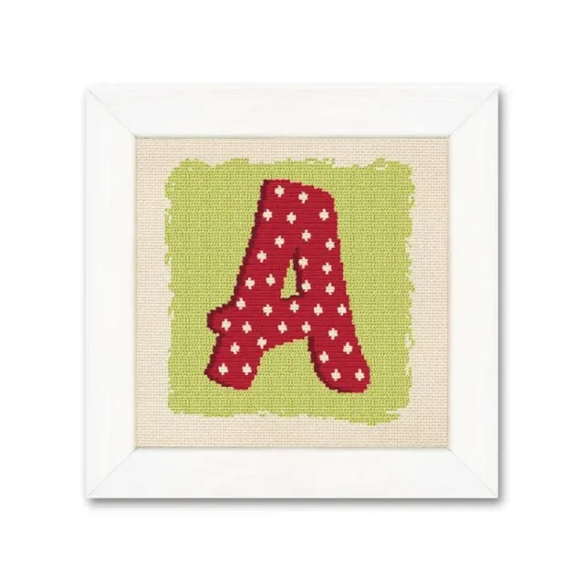 LiliPoints A borduurpatroon initiaal 84x90 rood
