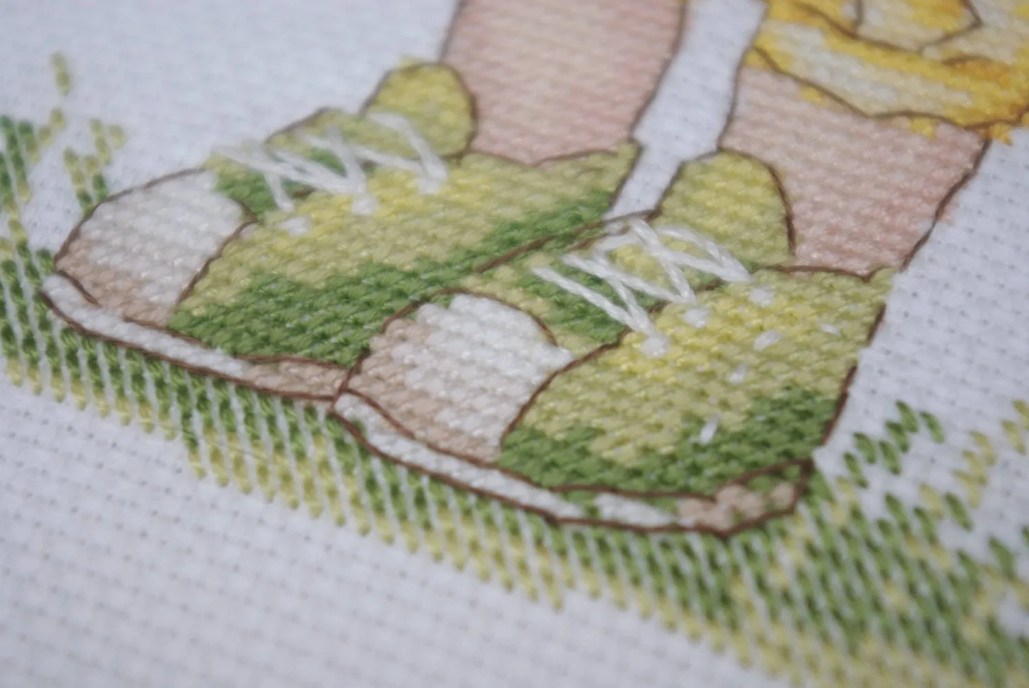 Merejka Spring Girl borduurpakket wit 23x14 cm