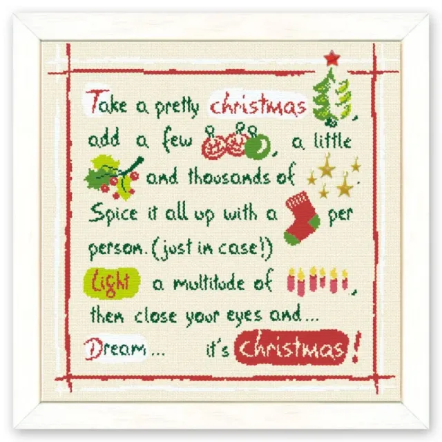 LiliPoints Christmas Recipe borduurpatroon kerst recept