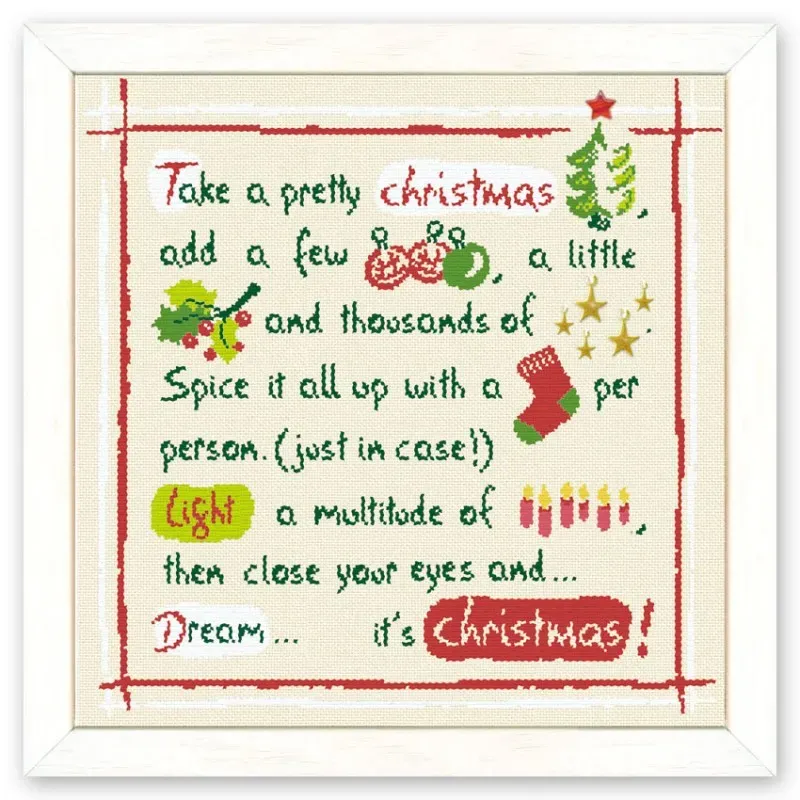 LiliPoints Christmas Recipe borduurpatroon kerst recept