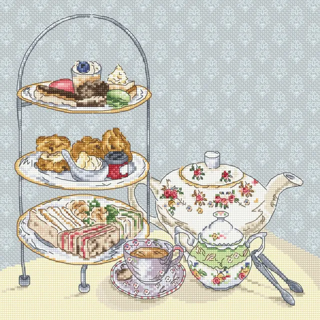 Leti Stitch L420 Afternoon Tea telpatroon gedrukt 150x150