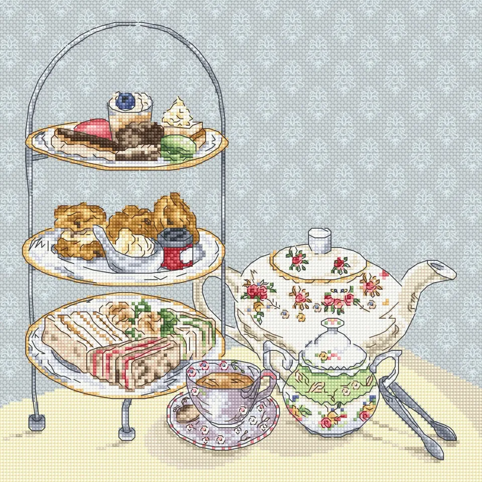 Leti Stitch L420 Afternoon Tea telpatroon gedrukt 150x150