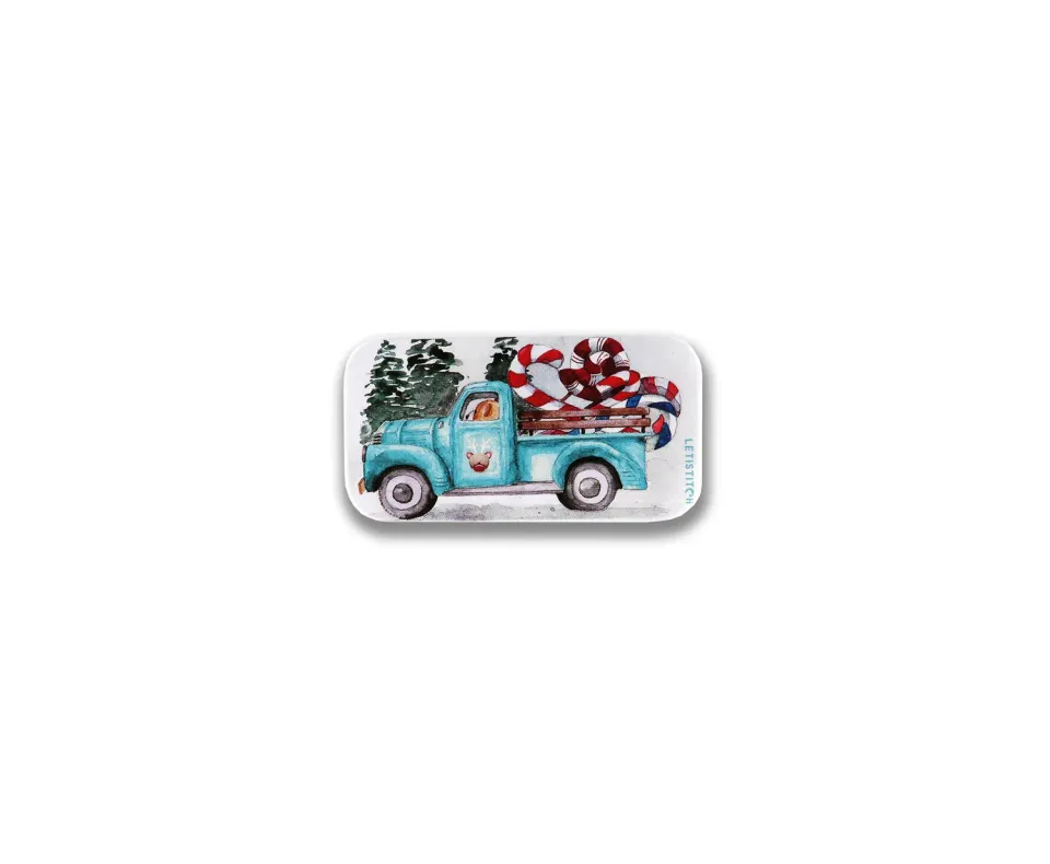Leti Stitch 25629 Christmas Delivery blikje voor naalden 50 mm