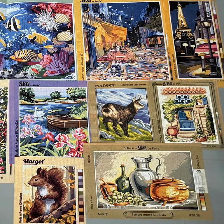 SEG 1687 stramien set 10 stuks gemengde motieven