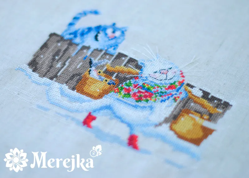 Merejka My Darling borduurpakket linnen 14x18 kat