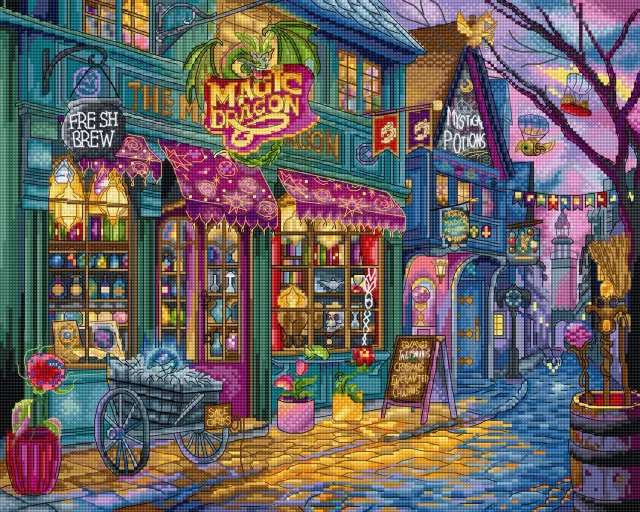 Leti Stitch L9914 Magic Dragon Shop borduurpakket 34x27