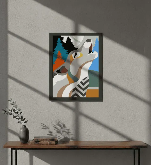 SEG de Paris Loup Art stramien wolf portret