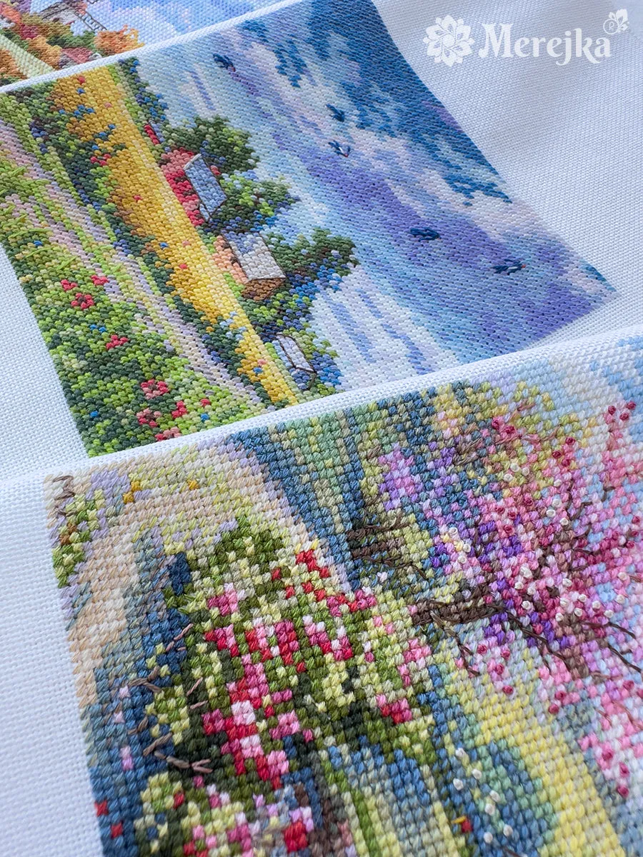 Merejka Summer borduurpakket 11,5x11,5 cm vogel