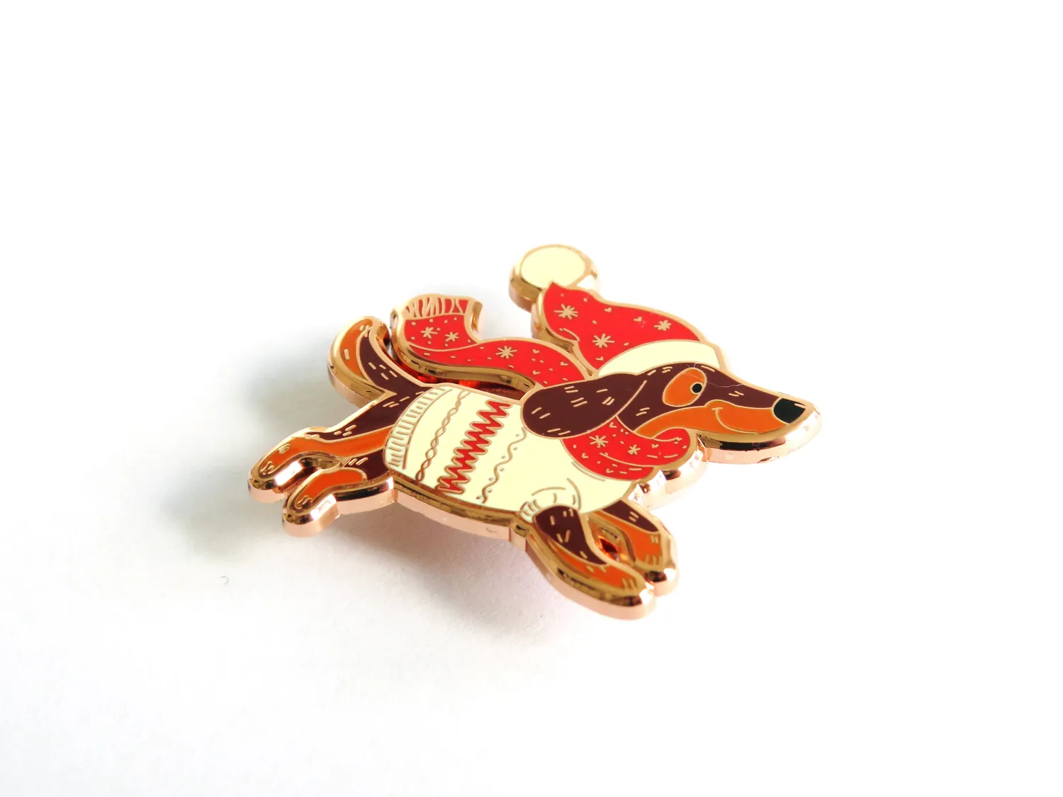Leti Stitch 14373 Santa Dachshund naaldmagneet 4 cm