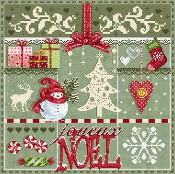 Madame la Fée Bientôt Noël kit 101 borduurpakket linnen aida kerst