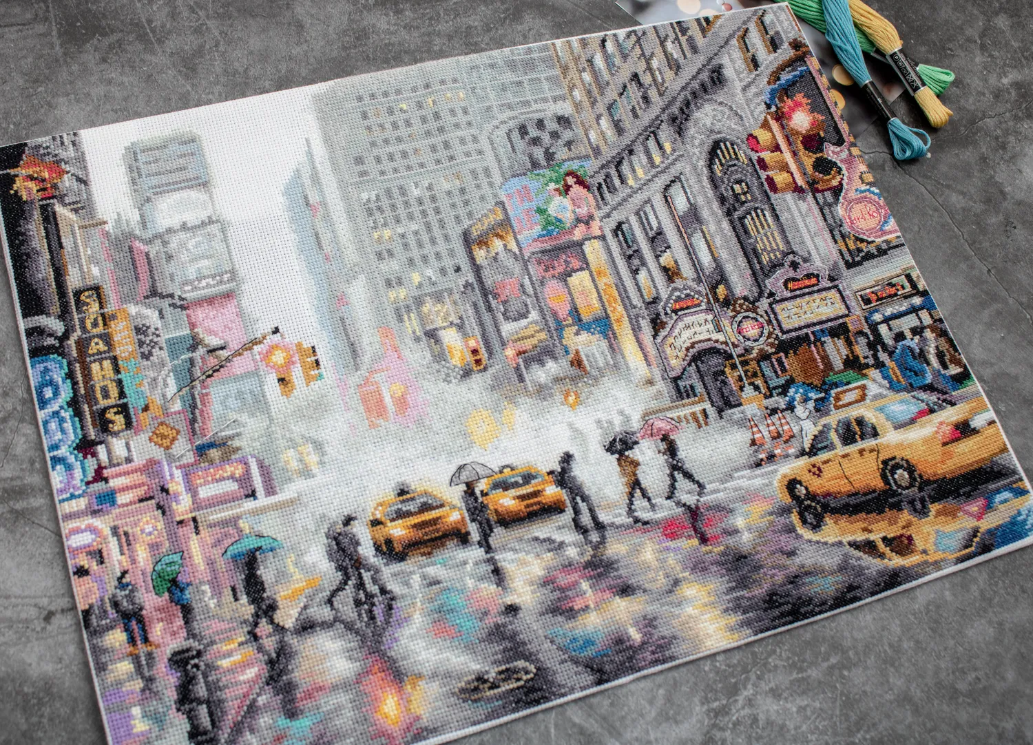 Leti Stitch L8012 New York Cities borduurpakket 40x30 cm