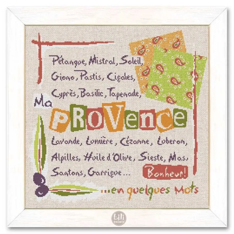 LiliPoints Provence borduurpakket 25,5x24,8cm