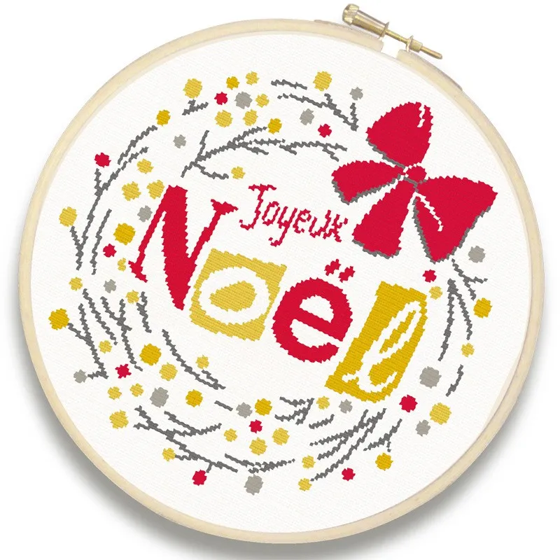 LiliPoints La couronne de Noel 2 borduurpatroon kerstkrans