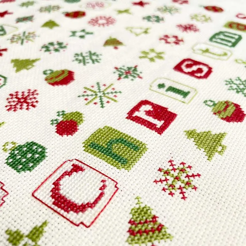 LiliPoints Merry Christmas borduurpatroon 171 steken