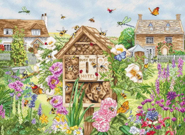 Leti Stitch L8104 Busy Bee Hotel borduurpakket 41x30 cm