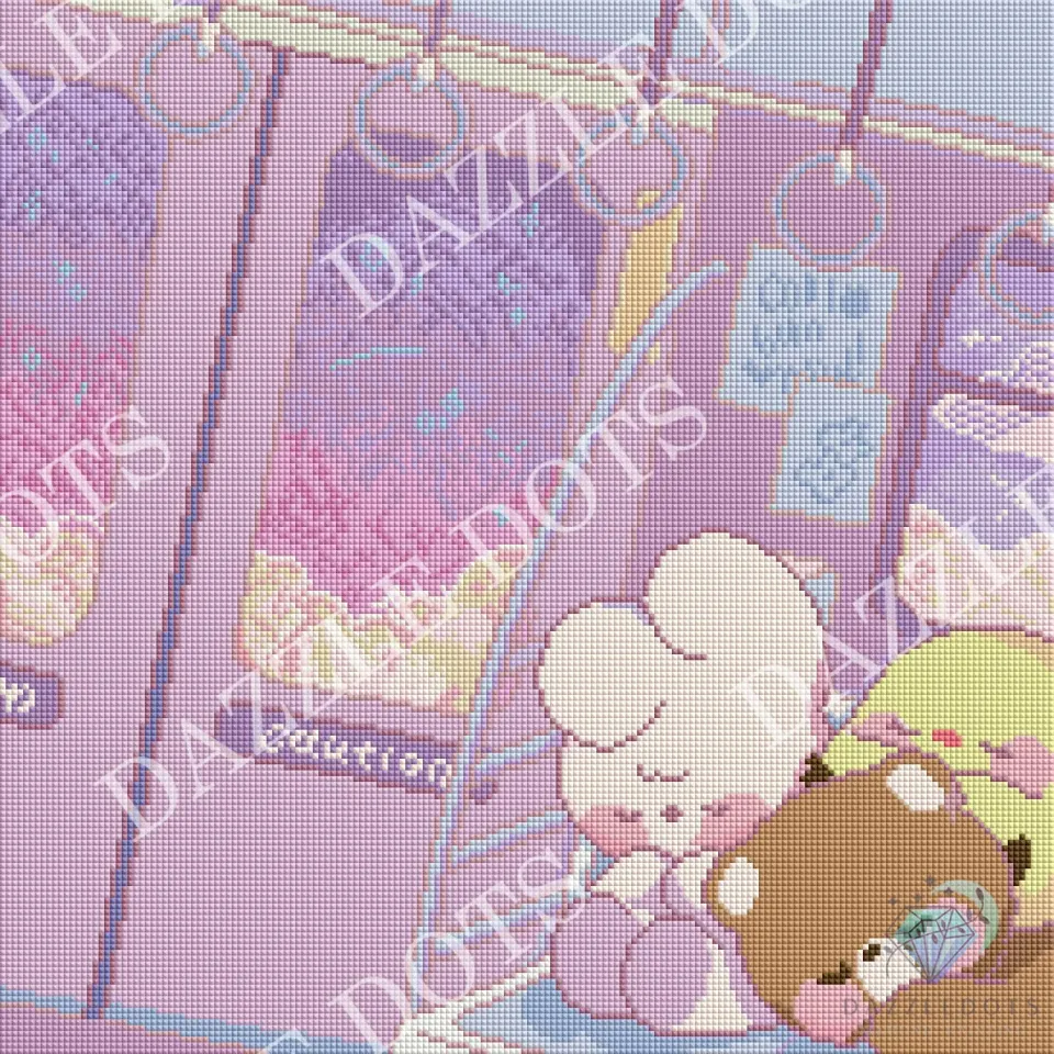 Leti Stitch Dazzle Dots LDS-7062 Subway Nap diamond painting 45x45 cm