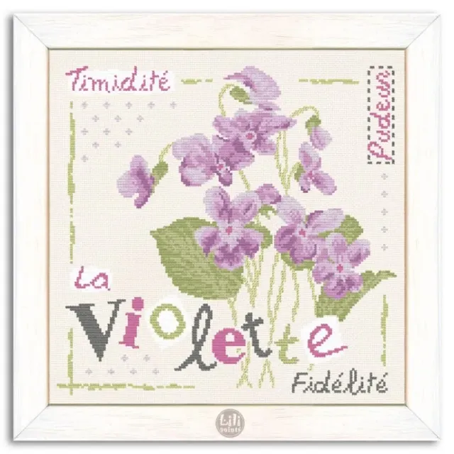 LiliPoints Violet borduurpatroon viooltjes bloem