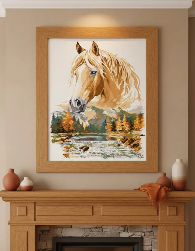 SEG de Paris Golden Coat Horse stramien paard