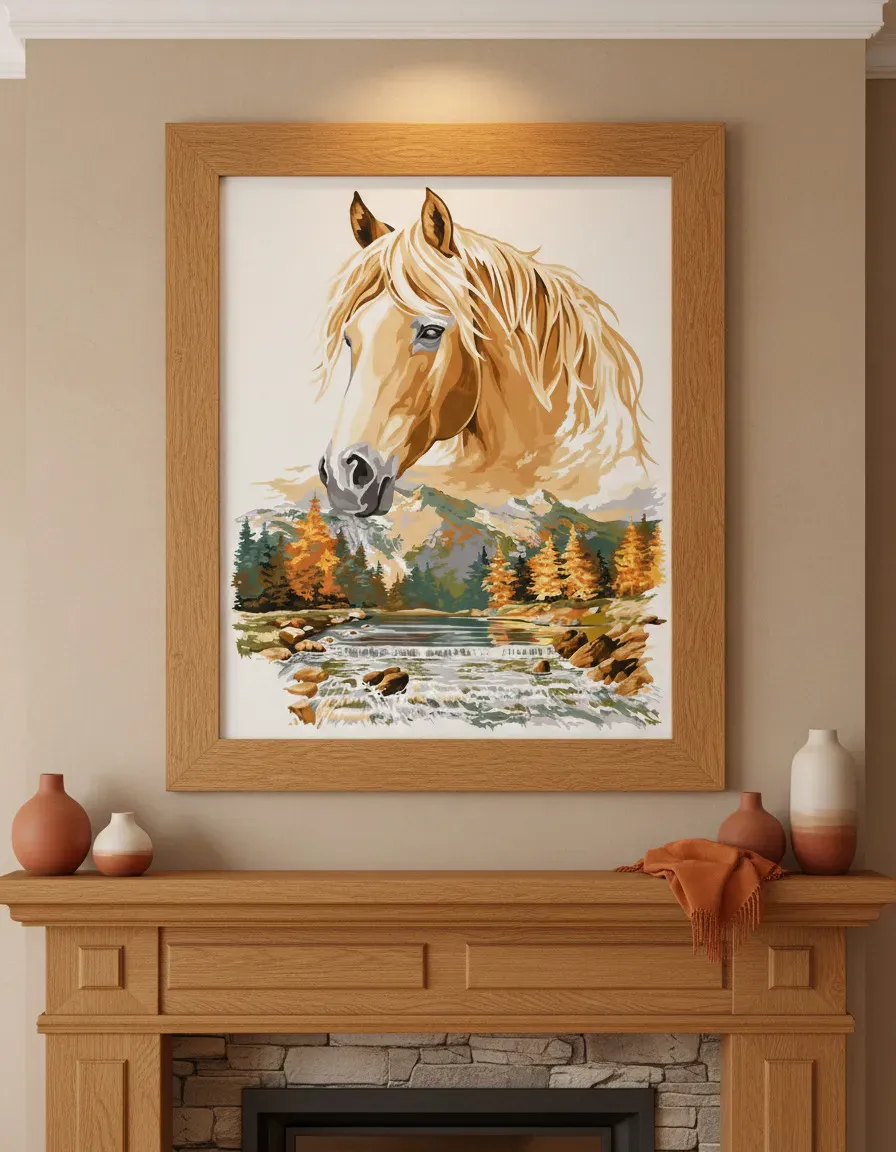SEG de Paris Golden Coat Horse stramien paard