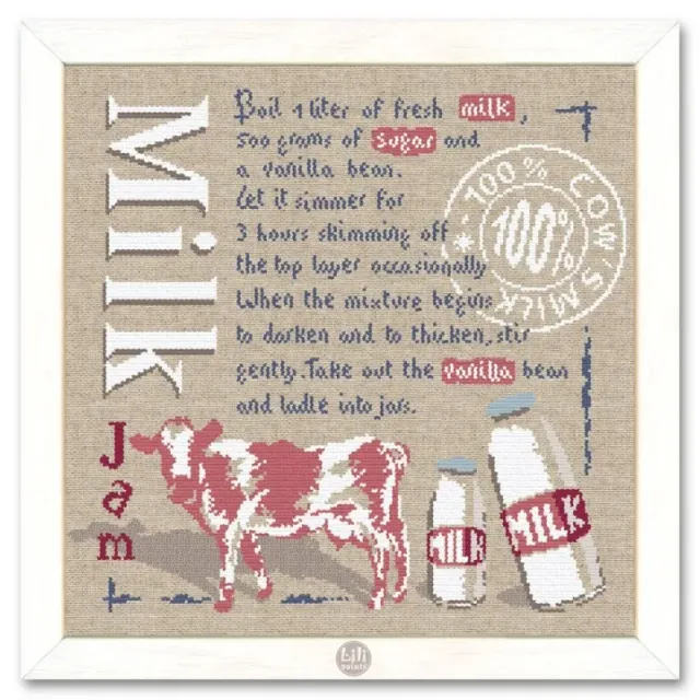 LiliPoints Milk Jam borduurpatroon patroon alleen beige