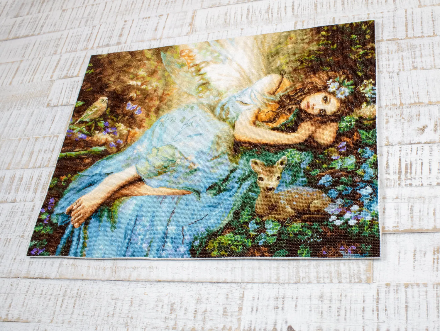 Leti Stitch 960 Spring Fairy borduurpakket 40x30 cm Aida