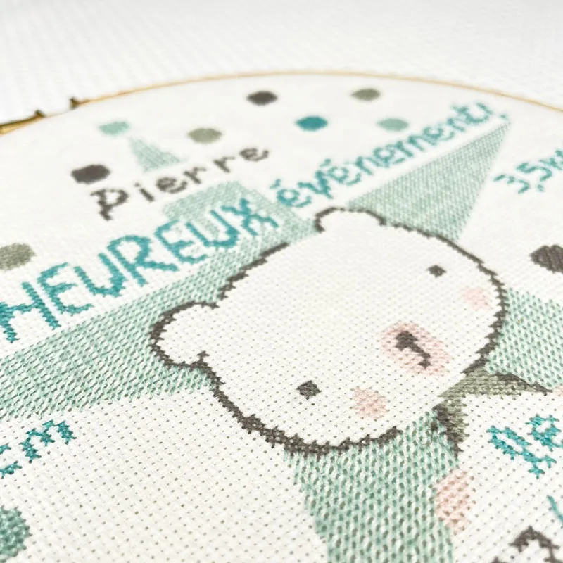 LiliPoints New Baby borduurpatroon 2 versies met alfabet