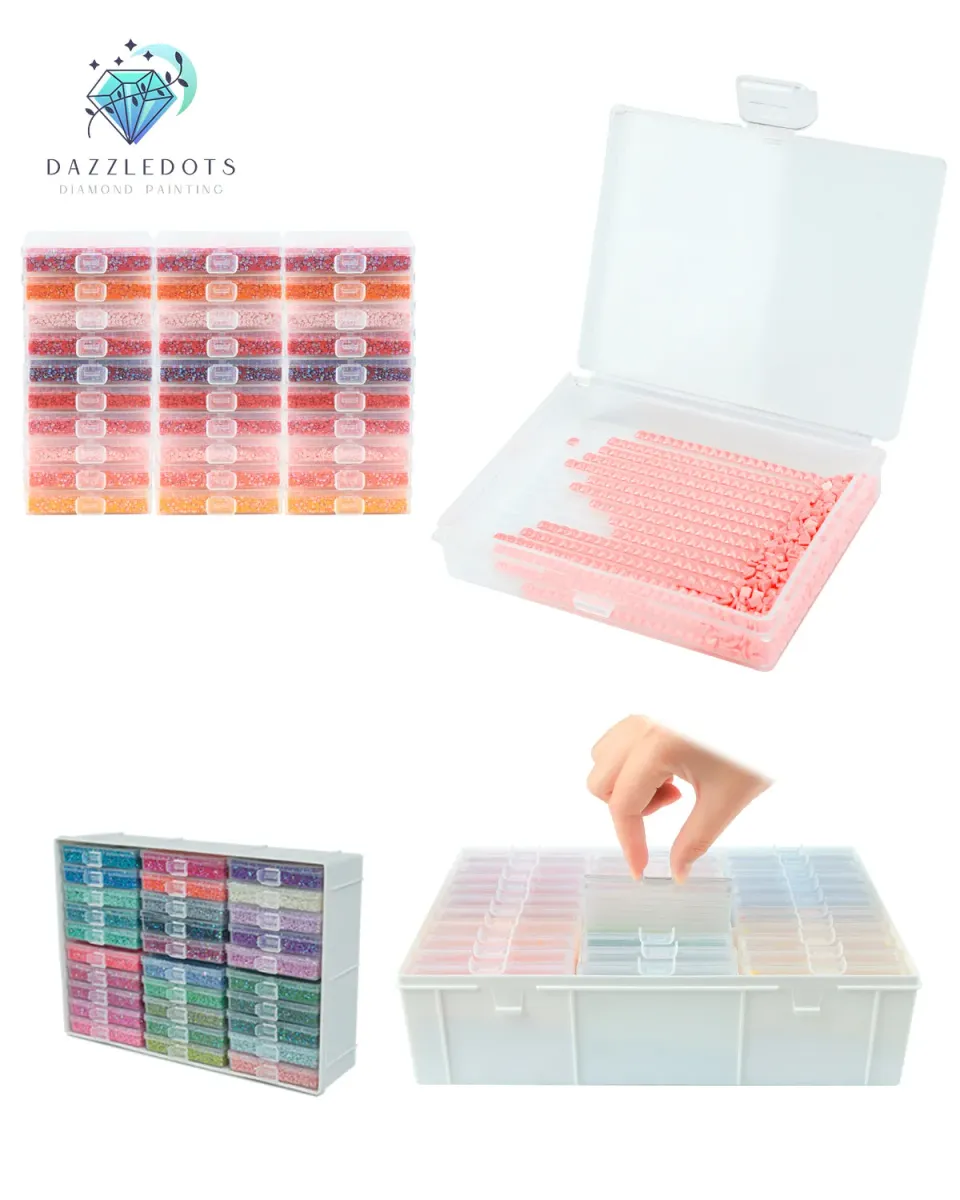 Leti Stitch diamond painting tray opbergbox met bakjes