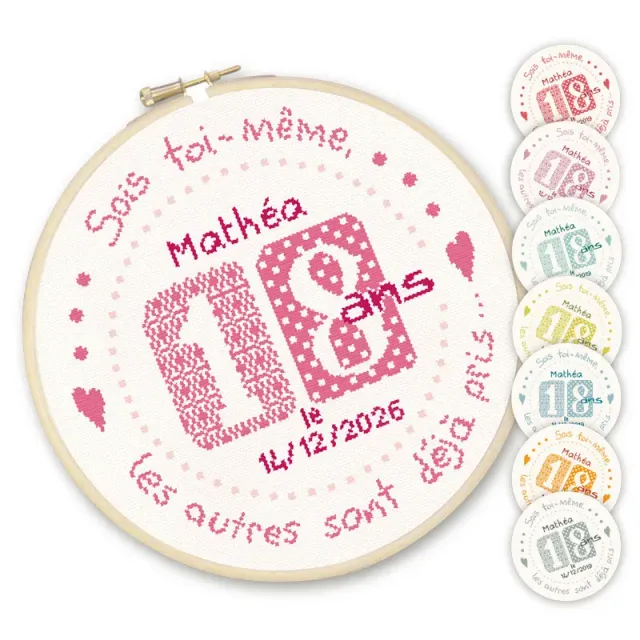 LiliPoints 18 borduurpatroon rond 130 steken 8 versies