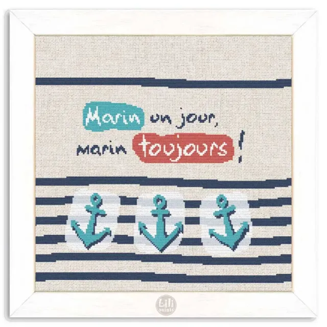 LiliPoints Once a sailor always a sailor borduurpatroon matroos
