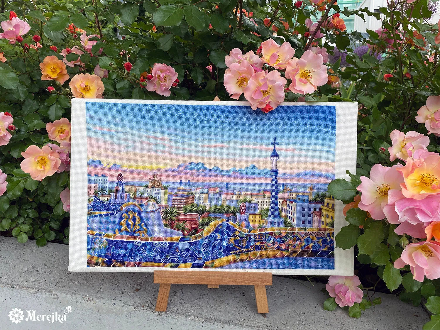 Merejka Barcelona Park Güell borduurpakket 29x43,5 cm