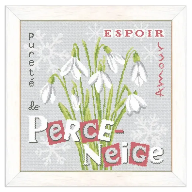 LiliPoints Le Perce-Neige borduurpatroon grijs