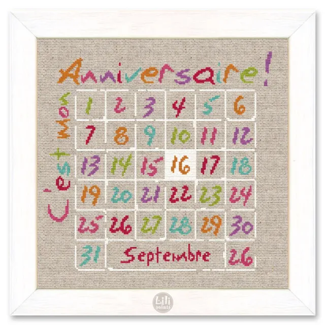 LiliPoints The Birthday Day borduurpatroon verjaardag alfabet