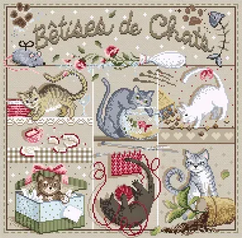 Madame la Fée Bêtises de Chats 134 borduurpakket