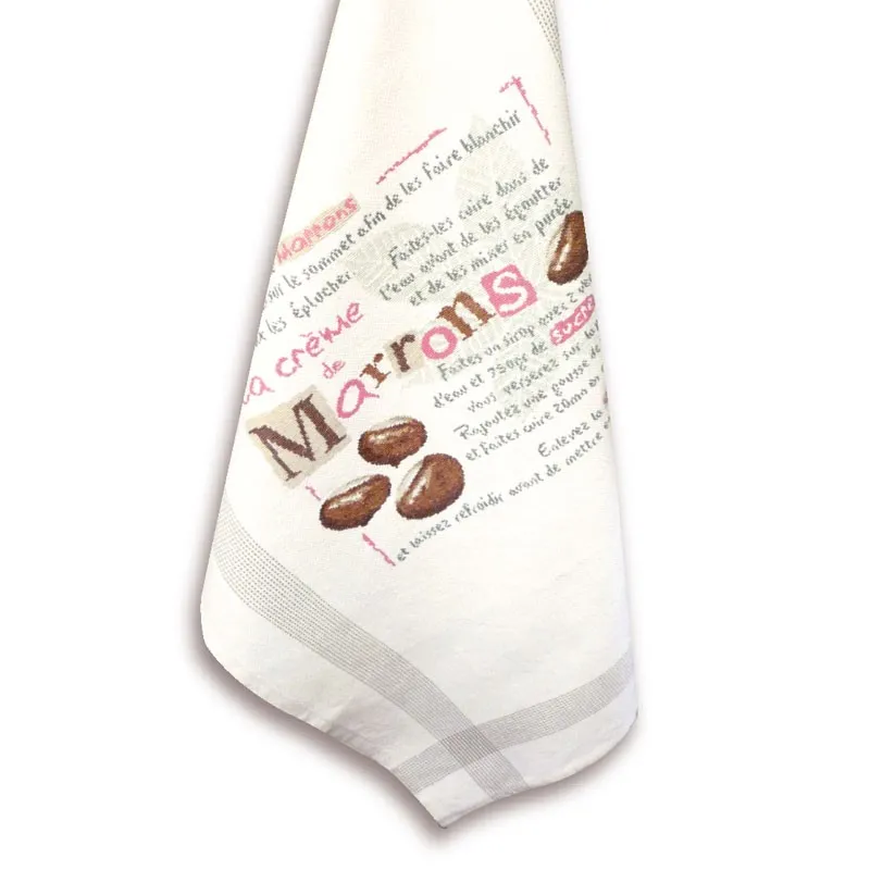 LiliPoints Chestnut cream borduurpatroon herfst theedoek