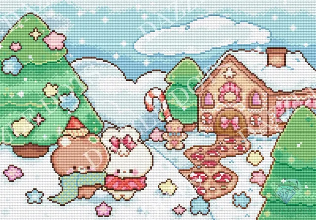Leti Stitch Dazzle Dots LDS-7082 Snowy Hill diamond painting