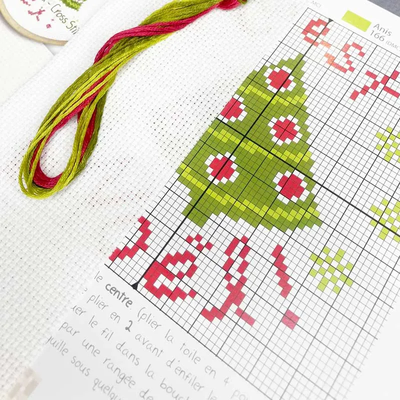 LiliPoints C'est Noël borduurpakket mini kerst