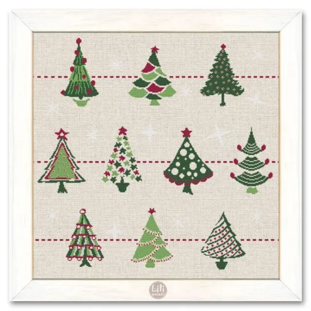 LiliPoints Christmas Tree Collection kruissteekpatroon