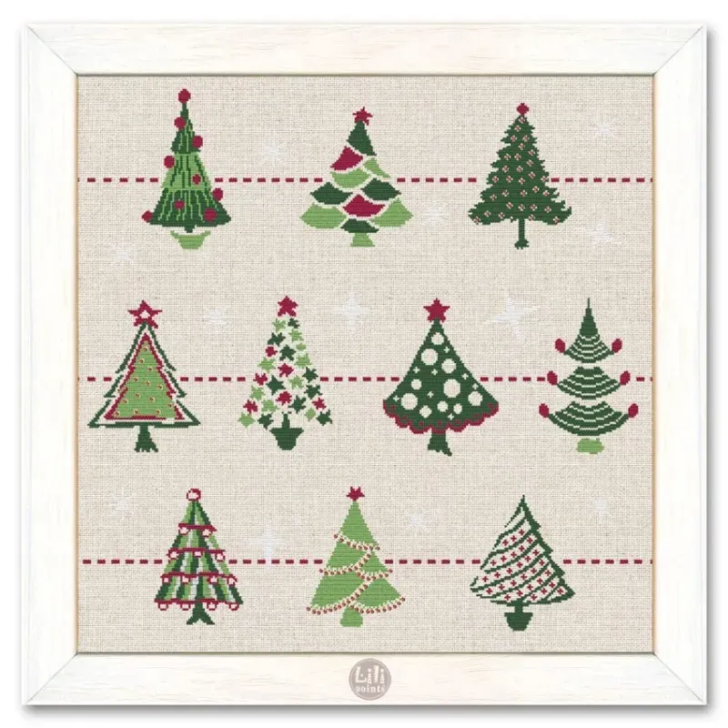 LiliPoints Christmas Tree Collection kruissteekpatroon