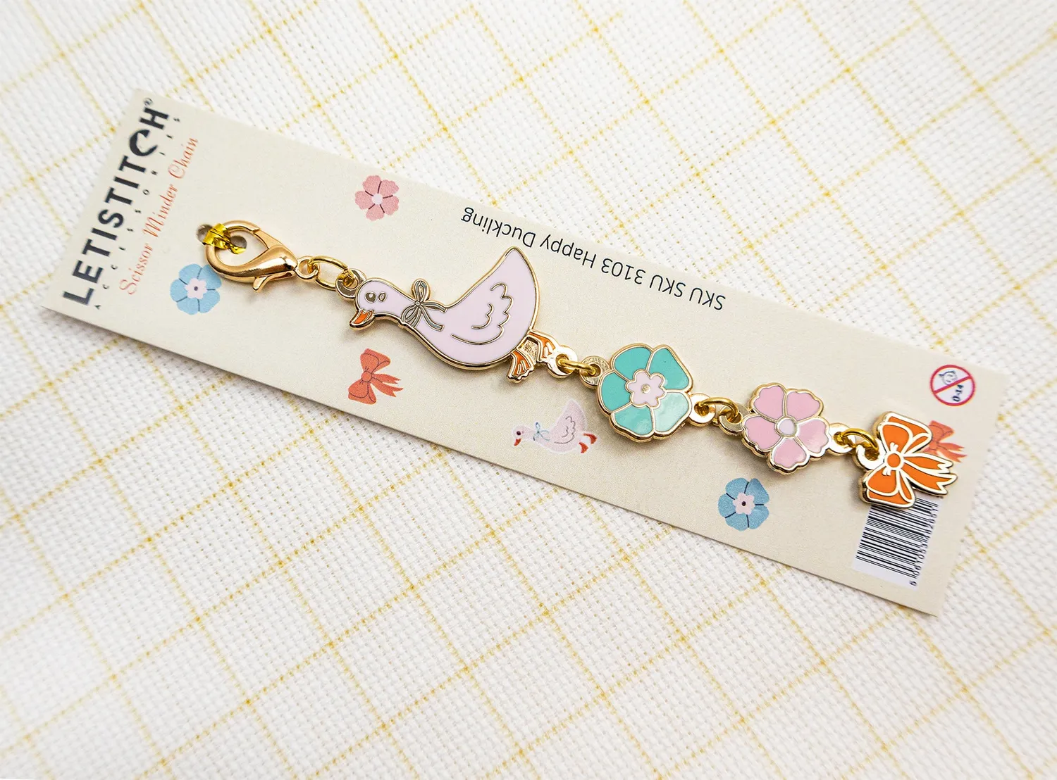 Leti Stitch 3103 Happy Duckling schaarhanger acryl