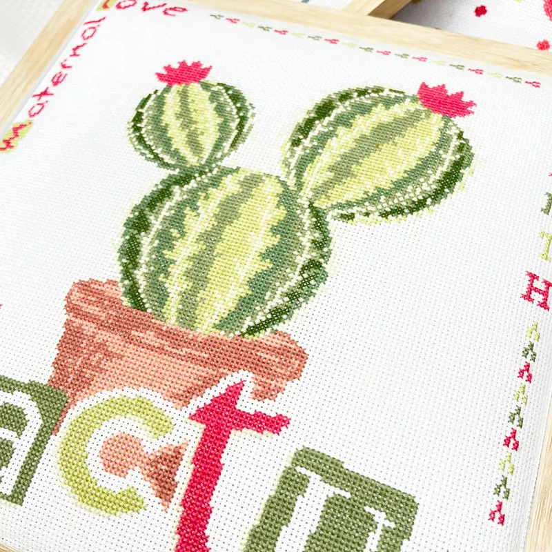 LiliPoints Cactus borduurpatroon vetplanten 148x152