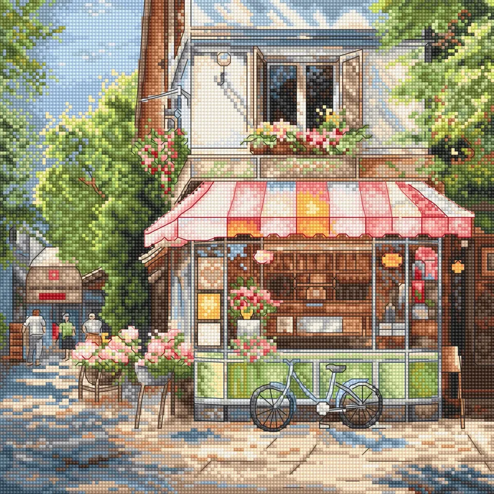 Letistitch L8101 Corner Shop kruissteek borduurpakket 24x24 cm